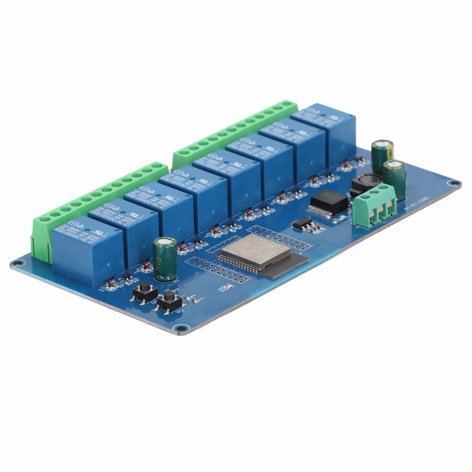 DC 5 do 30V PCB 8-kanałowy moduł przekaźnikowy WROOM 32E WiFi Sterowanie Bezprzewodowe BLE Development Plate do sterowania obciążeniami