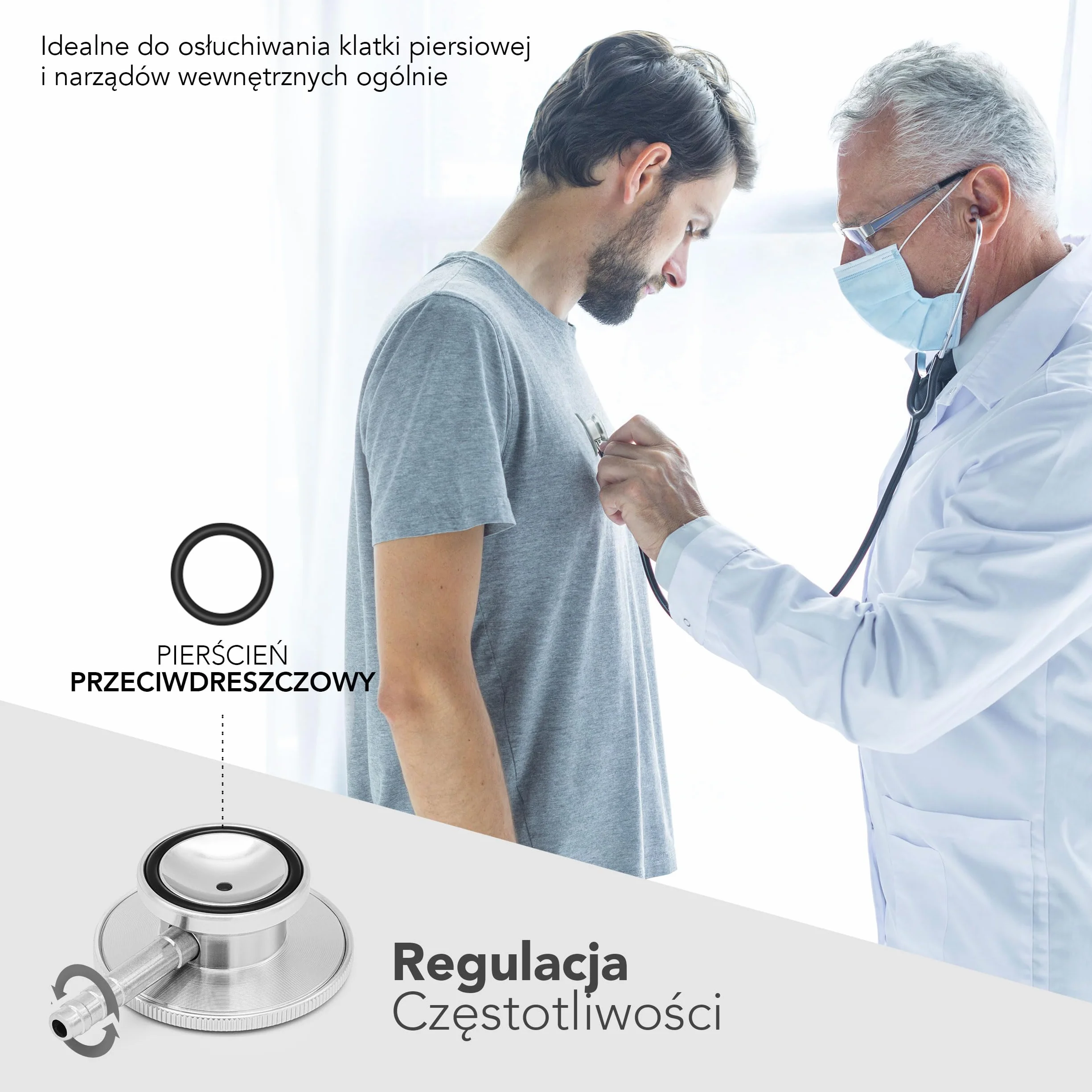 Stetoskop z Podwójną Głowicą dla Dorosłych Doctor B-Scope Czarny