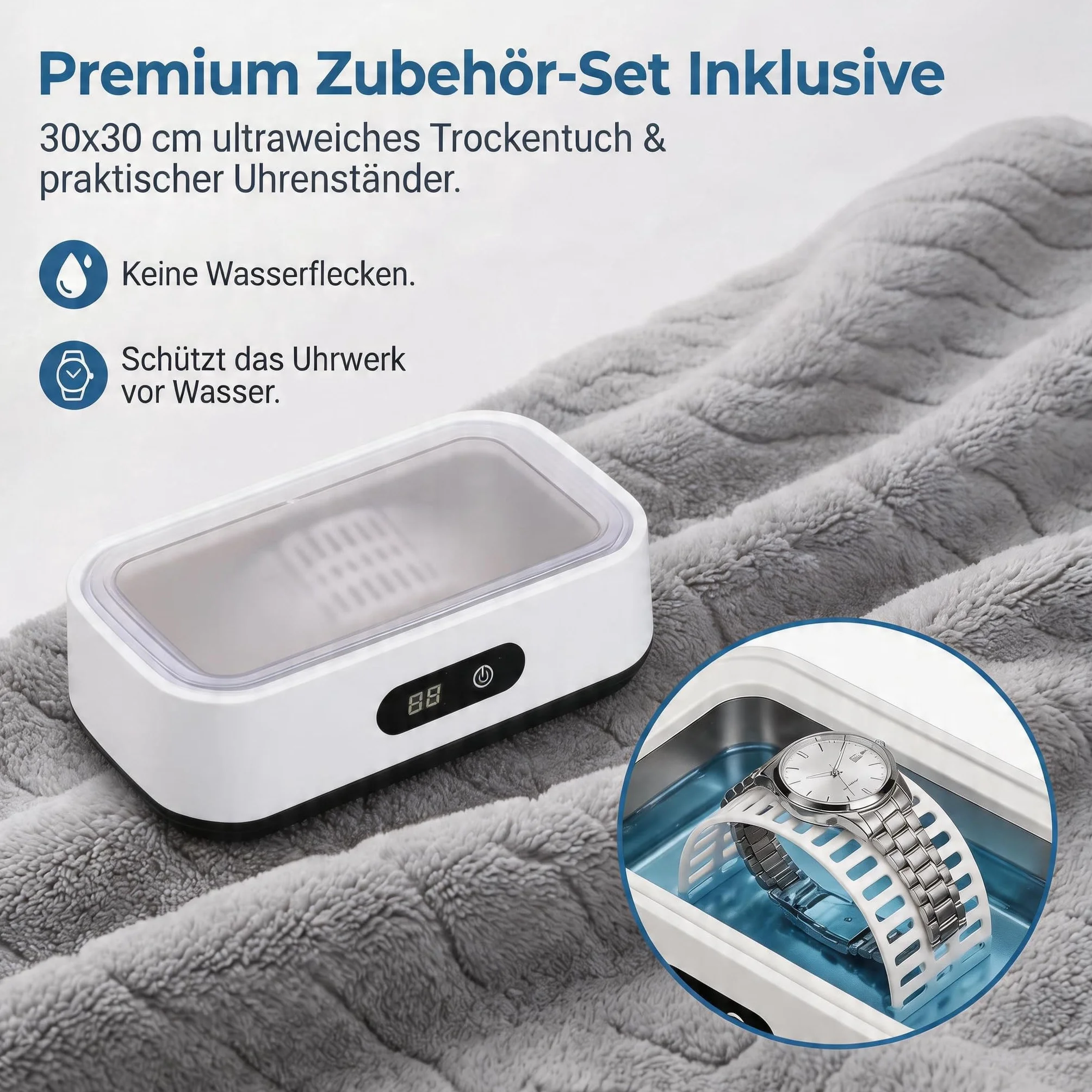 Myjka ultradźwiękowa 49 kHz 650 ml ze stali nierdzewnej do okularów i biżuterii