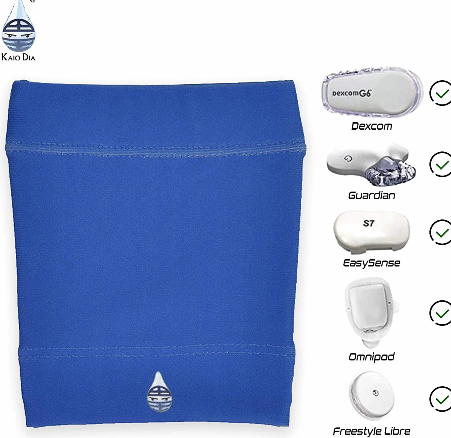 Dia-Band, ultra cienki mankiet do czujnika glukozy Freestyle Libre, Medtronic, Dexcom lub Omnipod - Wygodna i wielokrotnego użytku opaska cukrzycowa. (XS (22-26 cm))