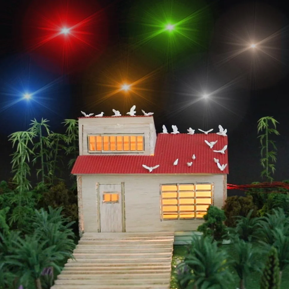Joycabin 60 sztuk 0805 mikro diody LED, wstępnie lutowane mikro SMD LED 0805, wstępnie okablowane, z kablem PTFE 16 cm, do majsterkowania, modelarstwa, dekoracji, oświetlenia (czerwony, niebieski,