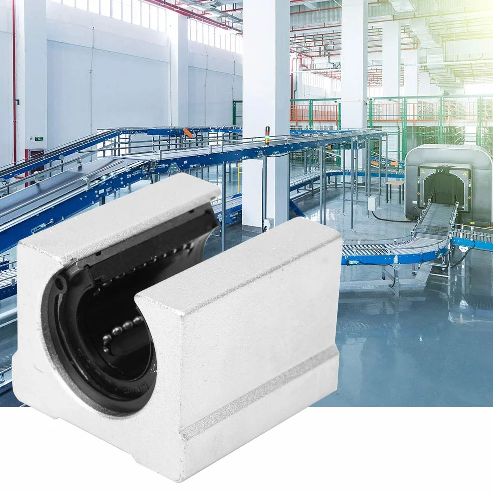 Liniowy Blok Przesuwny Łożyska, 2 Szt.Sbr20Uu Otwarty Liniowy Przesuwny Blok Przesuwny Ze Stopu Aluminium