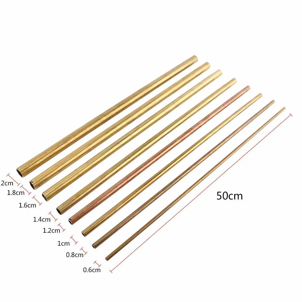 6 mm mosiężna rura 8 mm mosiężna rura okrągła długość 50 cm wykonanie modelu - zewnętrzna średnica 10 mm 12 mm 14 mm 16 mm 18 mm 20 mm (20 mm)