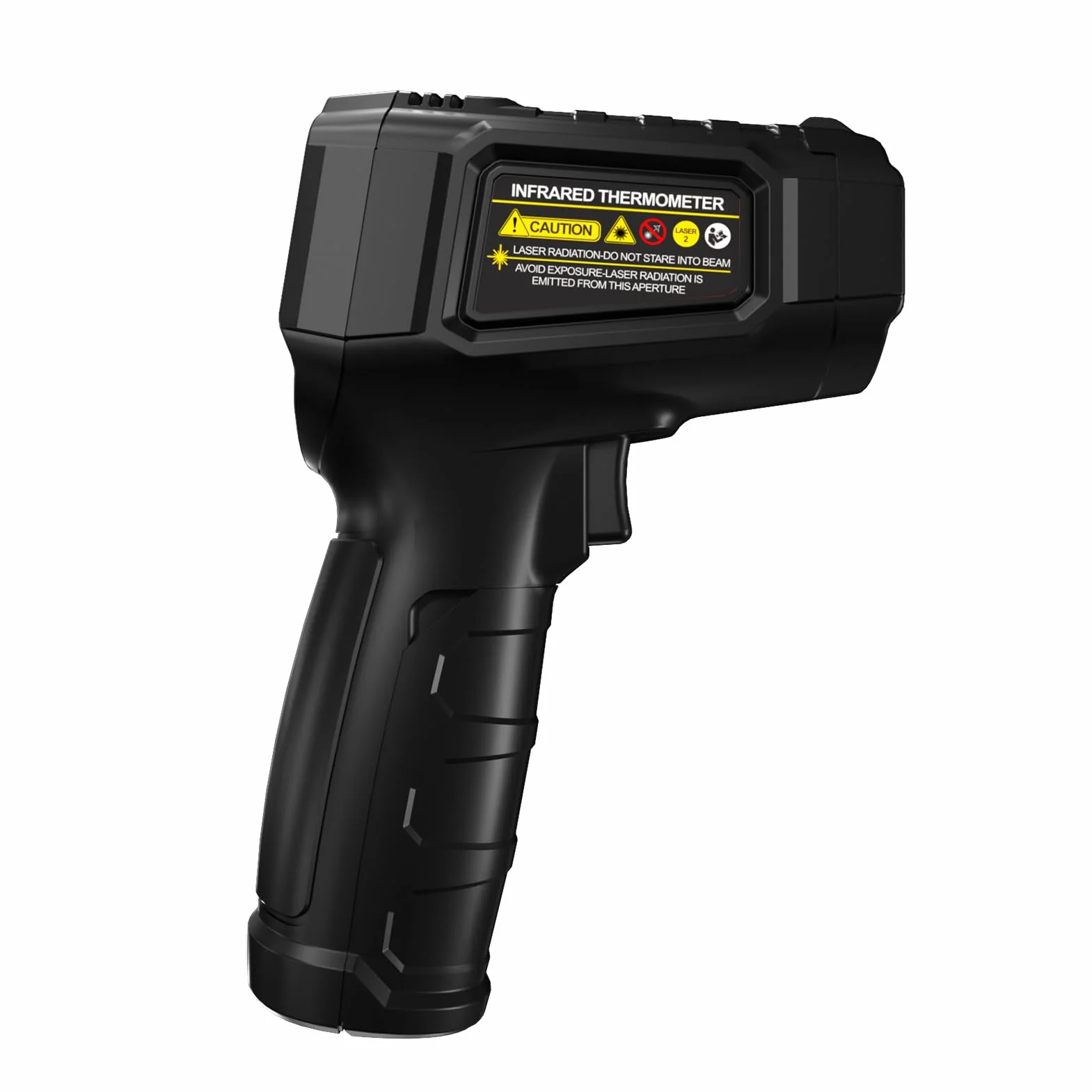 Fabater Bezdotykowy Pistolet do Pomiaru Temperatury, Regulowana emisyjność, Termometr na podczerwień (BLACK)