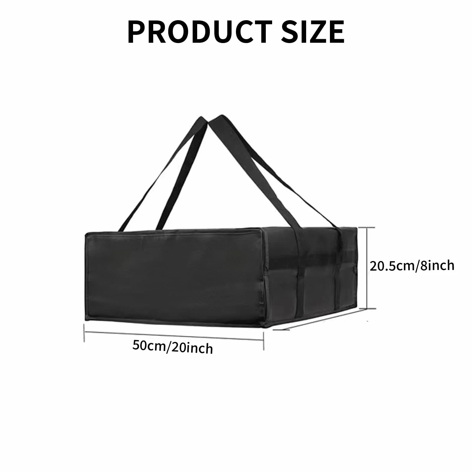 Torba chłodnicza na pizzę 50x50x20.5 cm składana termoizolacyjna dostawa kemping piknik