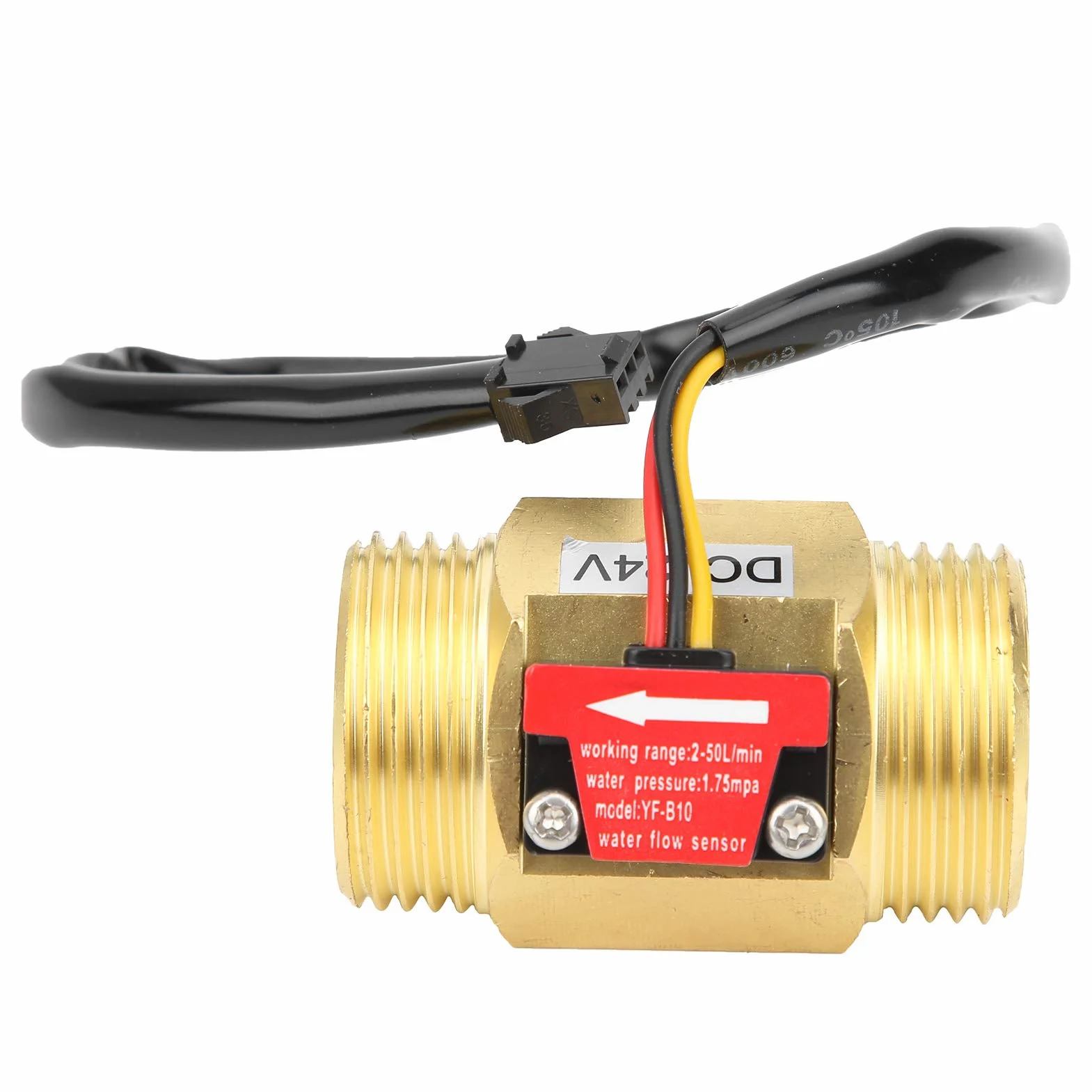 Czujnik przepływu wody G1in, turbinowy licznik DC 24 V 2~50 l/min YF-B10