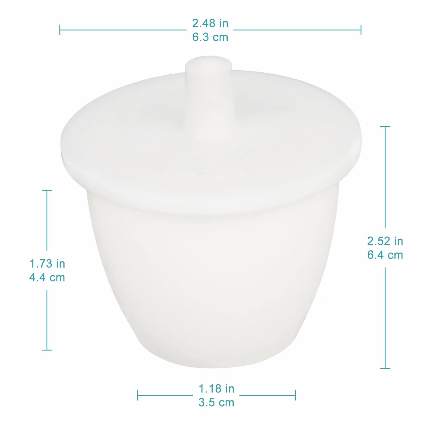 PTFE tygiel 50 ml z pokrywką odporny na kwasy i zasady