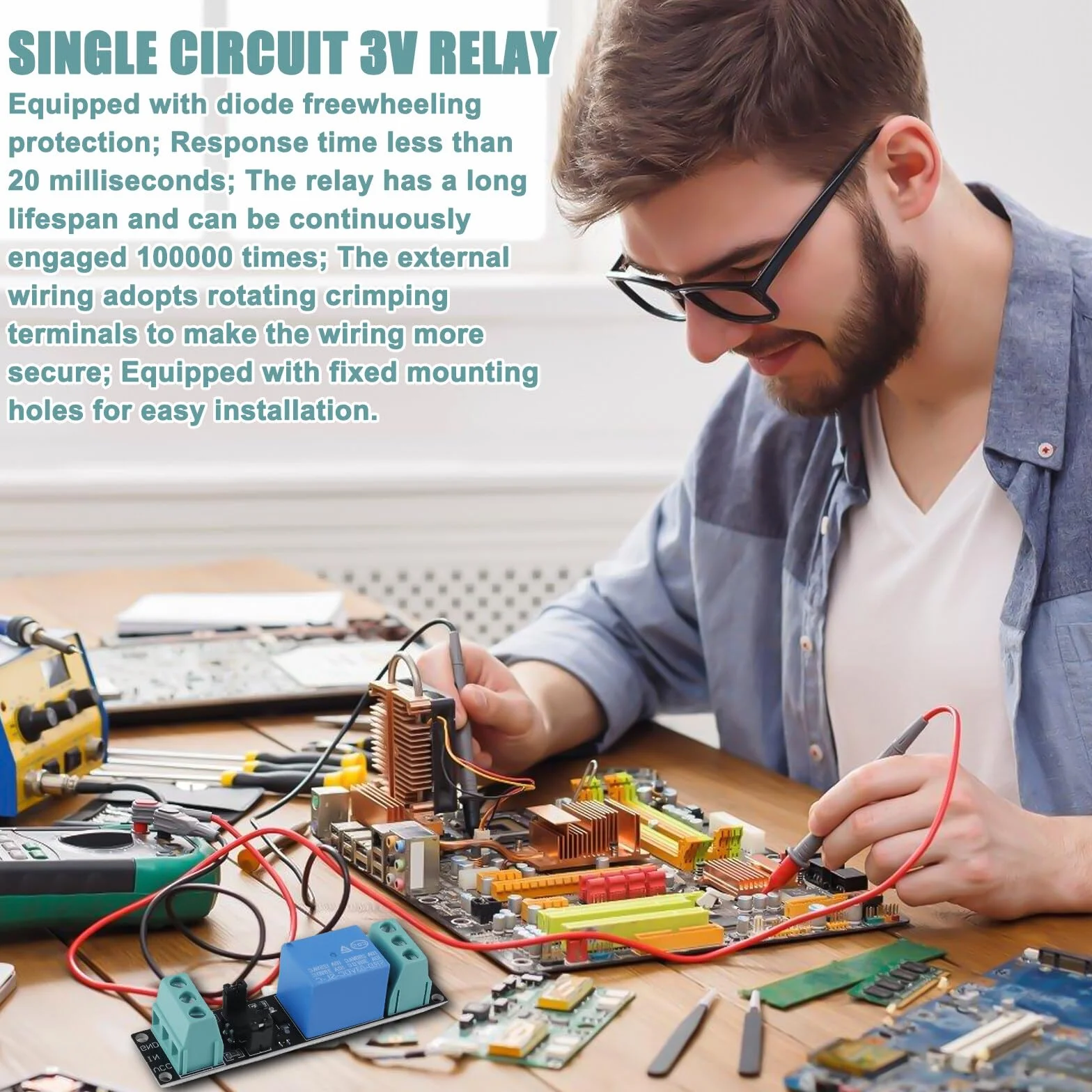 1-kanałowy przekaźnik Power Switch 3V z optoizolacją do ESP8266 IOT
