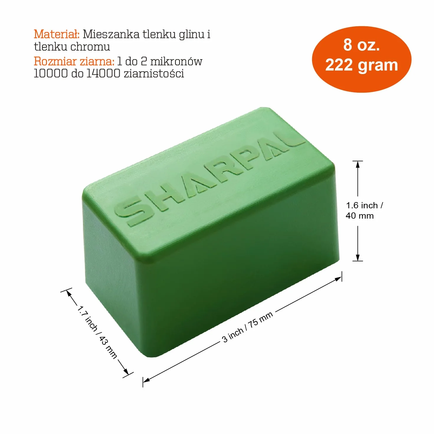 SHARPAL 209H 220g / 8 uncji. Pasta polerska Drobna zielona pasta polerska, pasty do ostrzenia skóry (220 g / 8 uncji. Green)