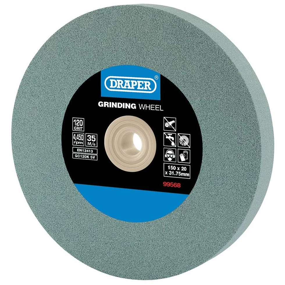 Draper Ściernica stołowa 150 mm x 20 mm Ostrzałka TCT ziarnistość 120 otwór 31,75 mm