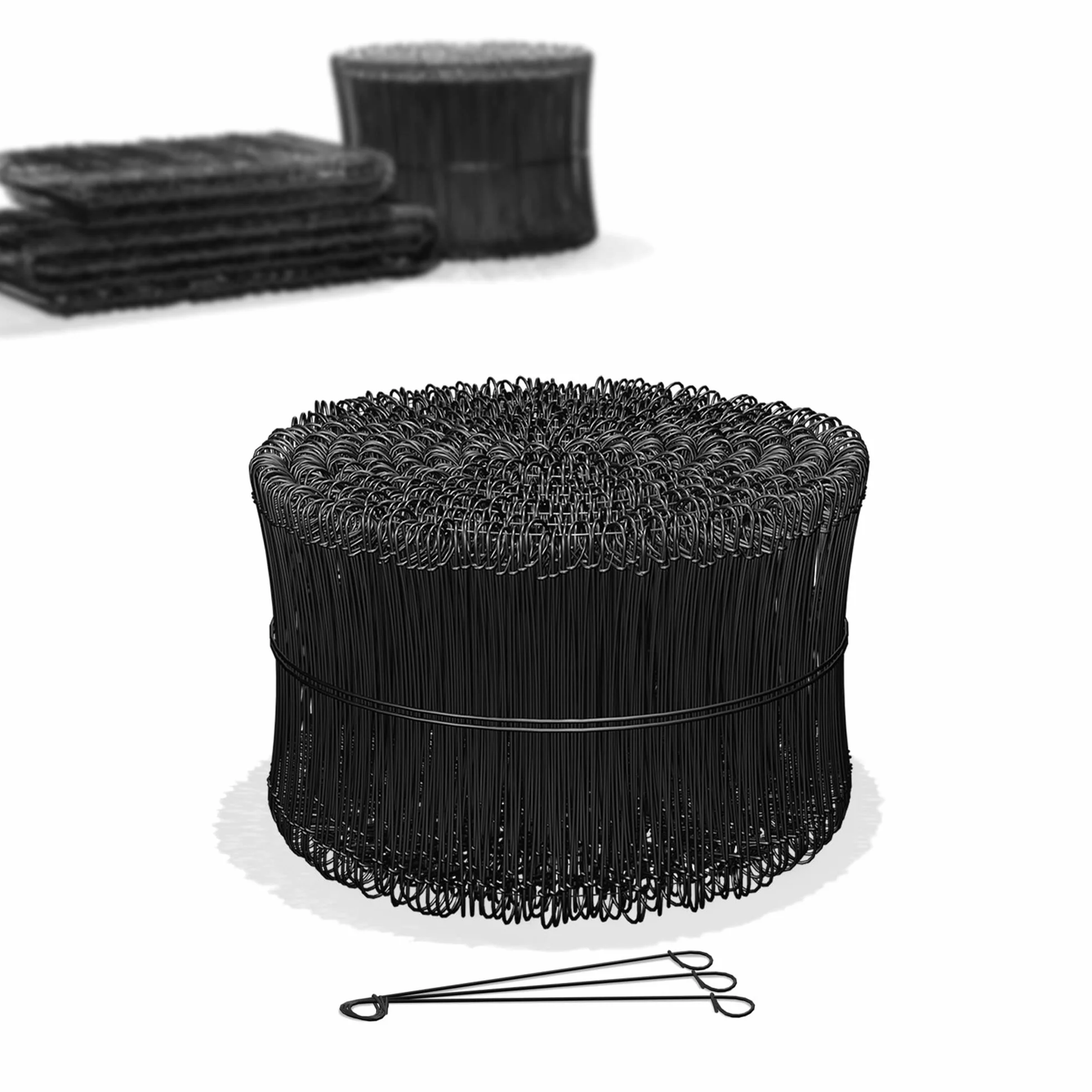 Heimfleiss® Drut rzymski zaizolowany czarny 1,4 x 100-300 mm 1000 szt. nierdzewny do wiązania betonowego z Niemiec