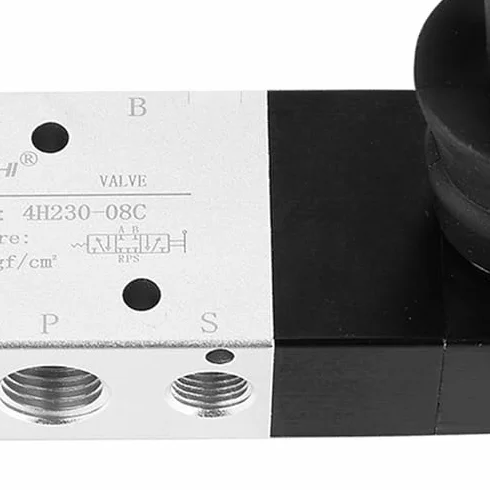 5-Drożny 3-Drogowy Pneumatyczny Ręczny Zawór Dźwigniowy G1 / 4 "Wlotowy Zawór Elektromagnetyczny Ze Stopu Aluminium Ręczne Sterowane Zawory Push-Pull (4H230-08)