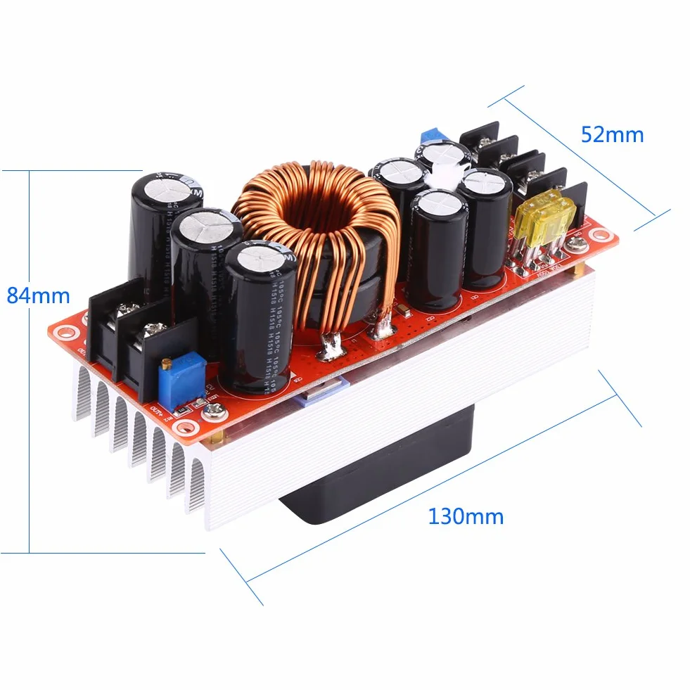 Boost Step-up DC-DC 1500 W, Moduł doładowania dla urządzeń elektrycznych, DC-DC Boost Converter Step-up Moduł Zasilania w 10~60 V out 12~90 V