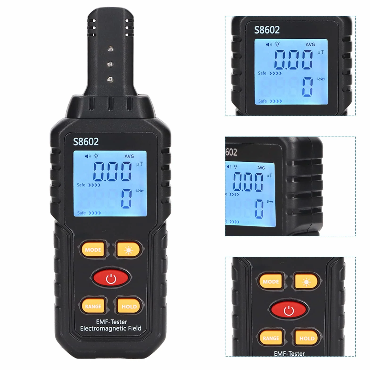 Detektor EMF Ręczny Tester Promieniowania Elektromagnetycznego Detektor LCD EMF Miernik Pola Magnetycznego Wyświetlacz Cyfrowy Inspekcje EMF