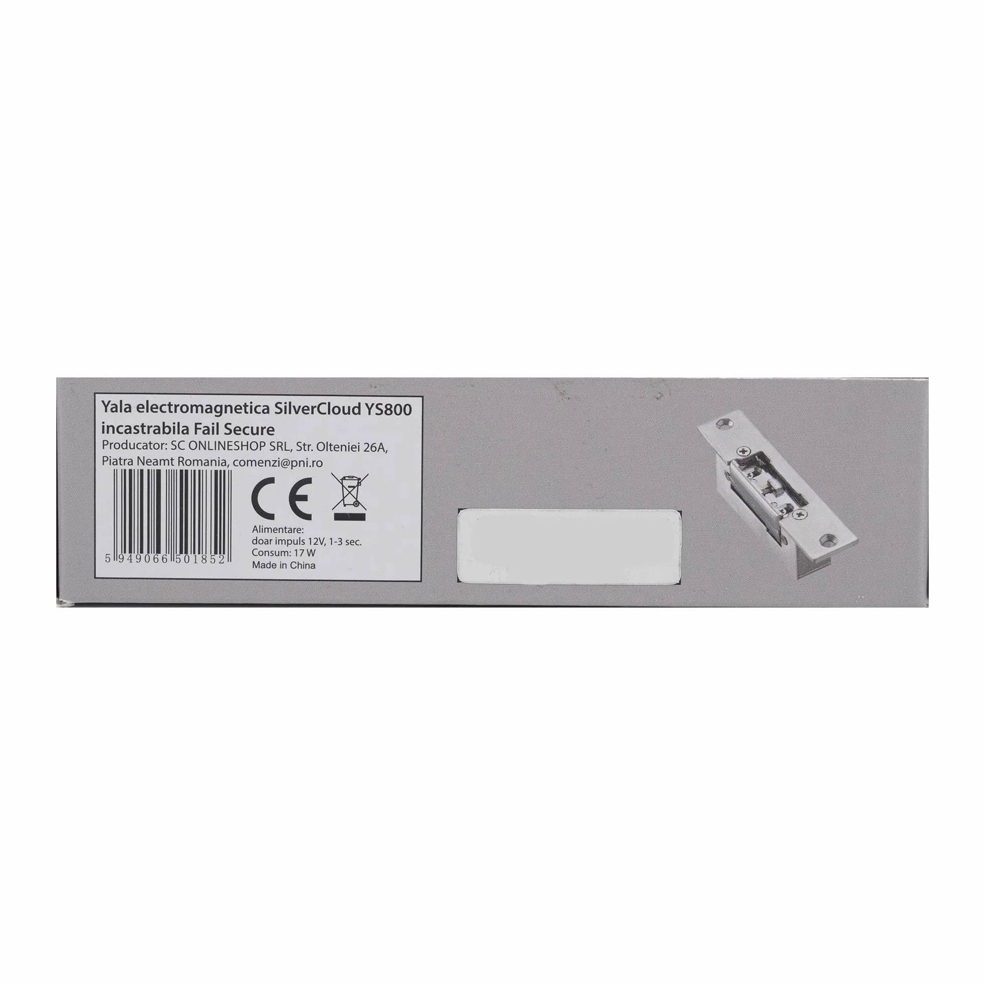 Elektromagnetyczna Yala SilverCloud YS800 do zabudowy bez zabezpieczenia