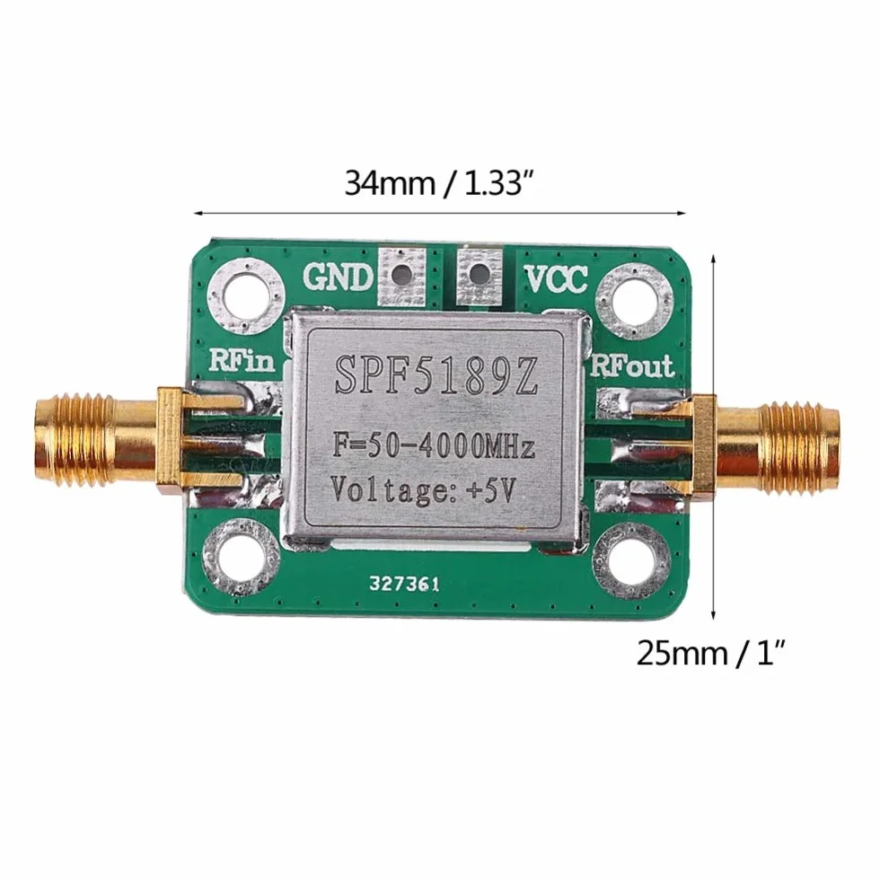 2pcs LNA 50-4000MHz SPF5189 RF Low Noise Amplifier Signal Receiver NF 0.6dB