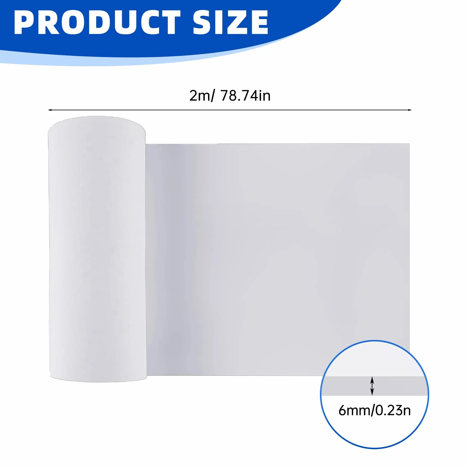 Pianka EVA biała 6 mm 34 x 200 cm 86 kg/m3 do cosplay i majsterkowania