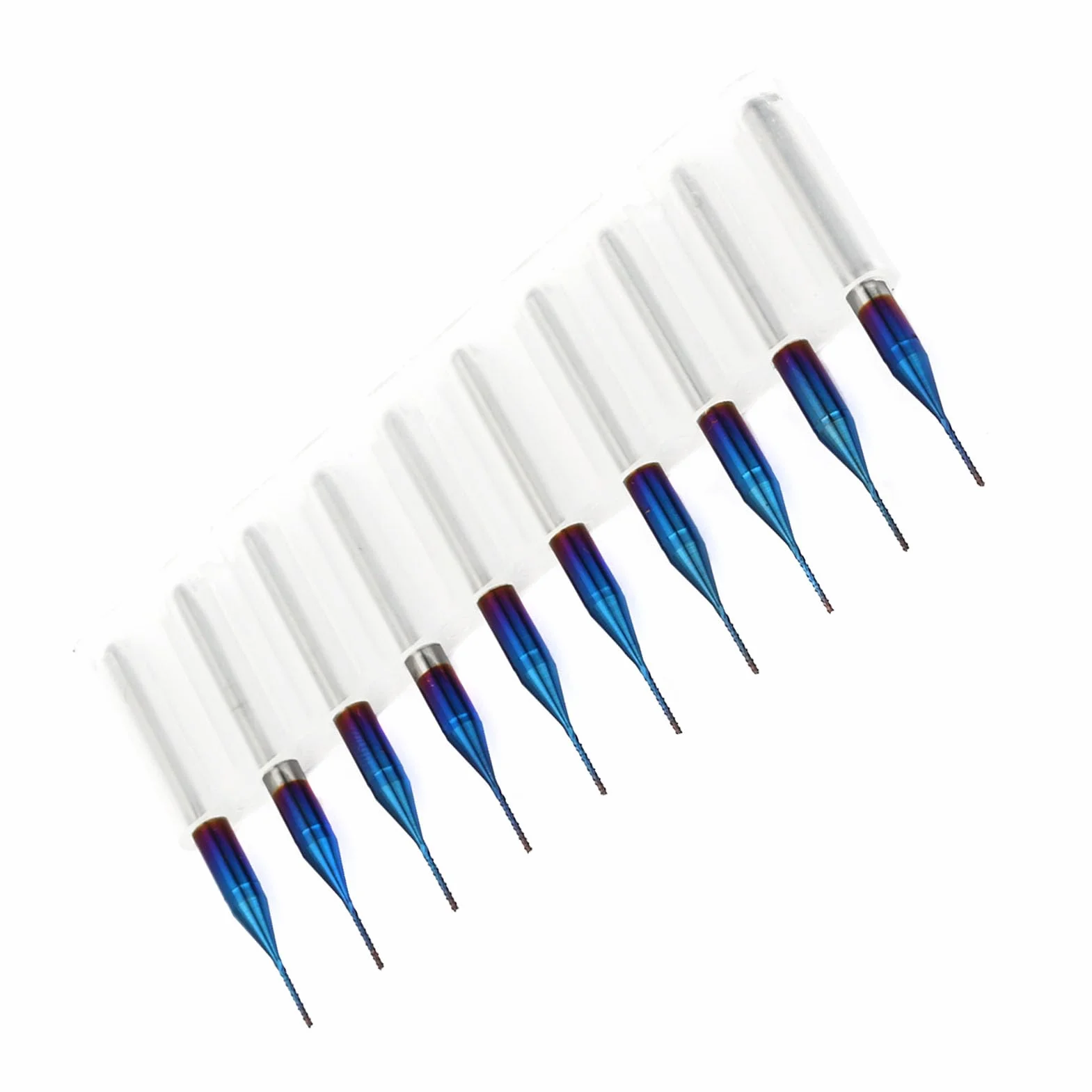Zestaw Frezów z Węglika Wolframu do Grawerki PCB 0.5-0.9mm 10 Sztuk