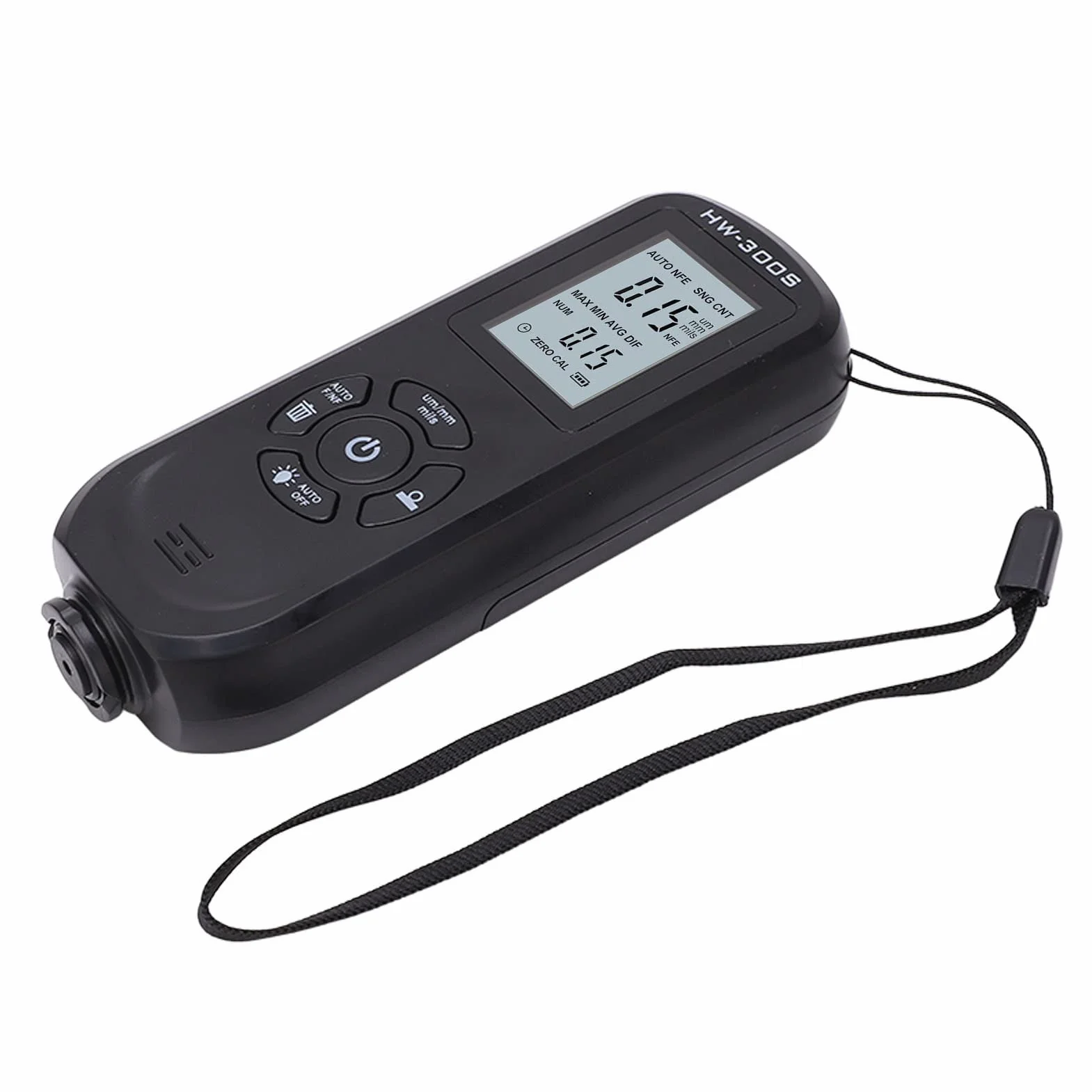 Miernik Grubości Lakieru 0-1500 μm Miernik Grubości Lakieru z Wyświetlaczem LCD i Cyfrowym Odczytem w Trzech Jednostkach μm/mm/mils do Pomiaru Grubości Powłok Nieprzewodzących