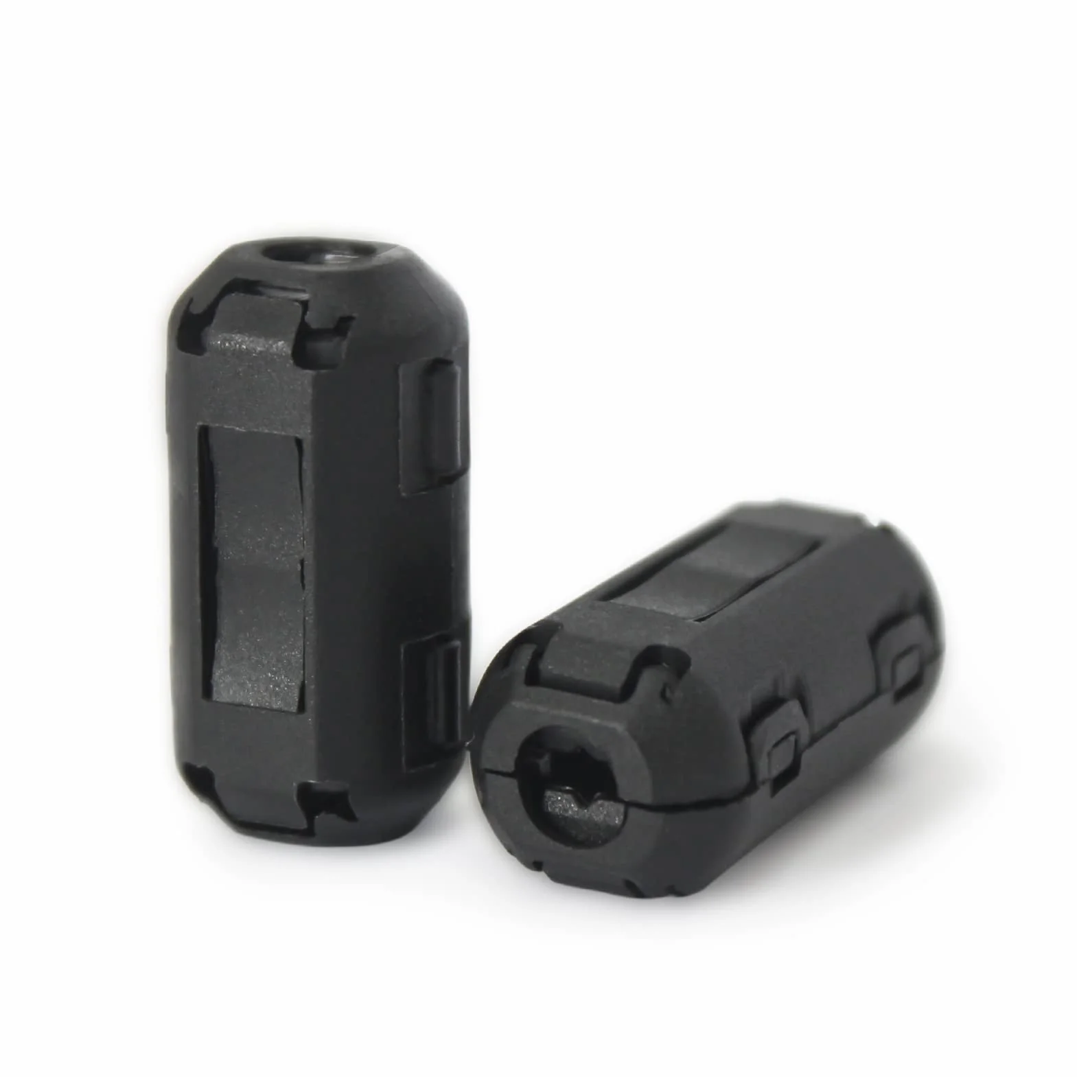 TOJOIN 10SZT Ferrite Bead Clip na Rdzeniu Ferrytowym Tłumik zakłóceń RFI EMI Pierścienie Ferrytowe Klips Kablowy do Telefonu, Telewizora, Głośnika, Radia USB, Sprzętu Audio Średnica Wewnętrzna 7 mm Czarny