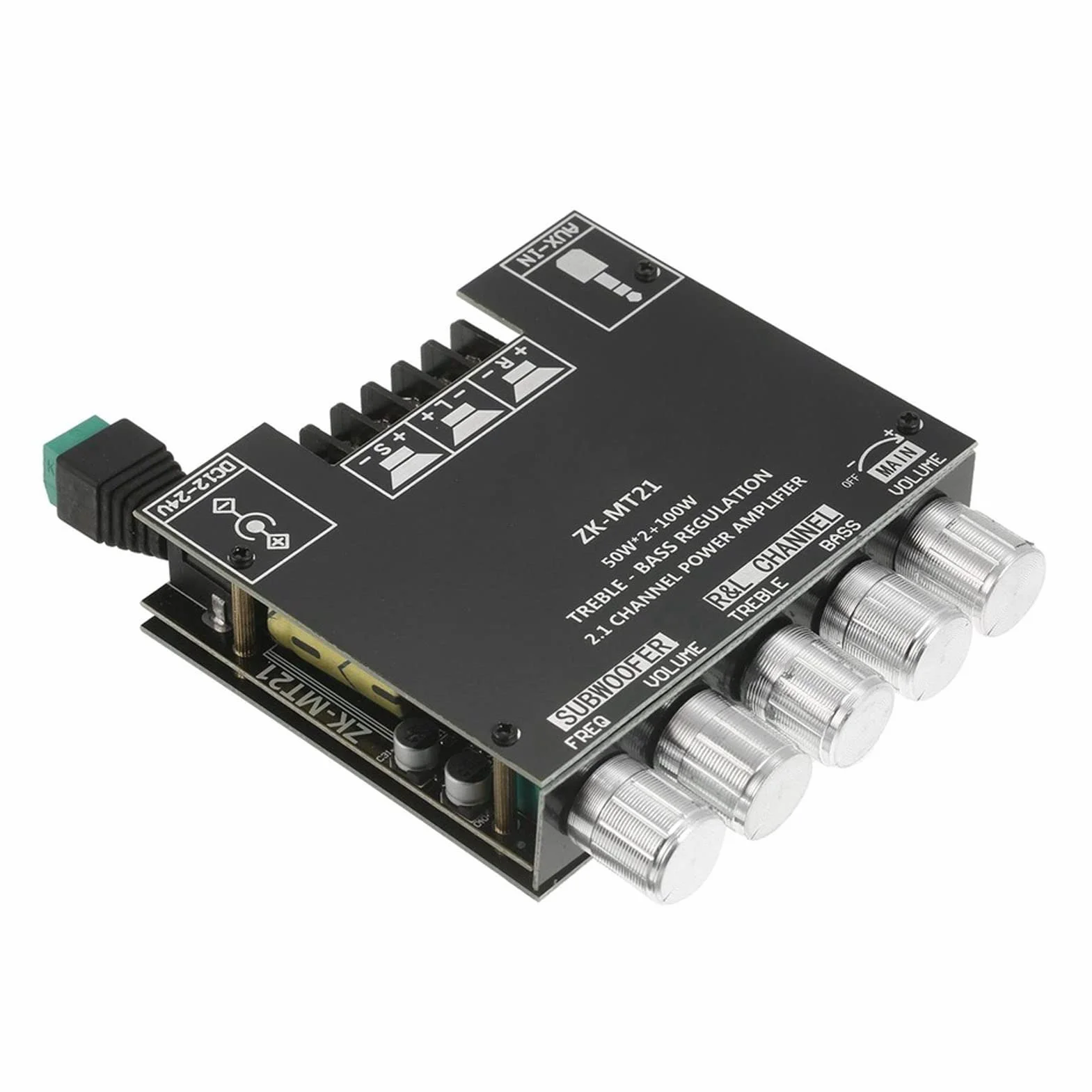Cuifati Board Wzmacniacza BT 5.0 Stereo Power Wzmacniacz 2.1 Kanał Wysoka Moc 50 W+100W Wyjście z Podważeniami Podtrzymania Podtrzymania dla GłośnikóW 15-100 W 4-8Ω