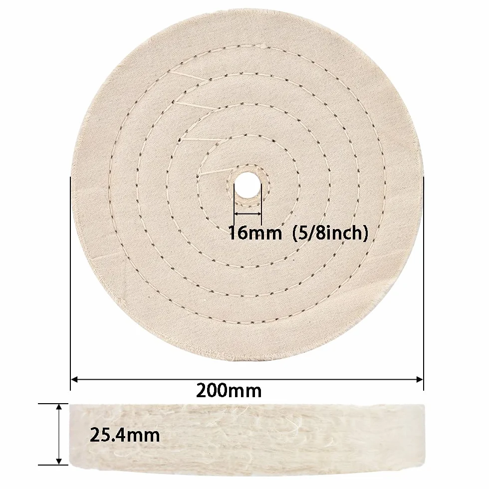 Kółka polerskie 20 cm 70 warstw do polerowania narzędzie buforowe z otworem