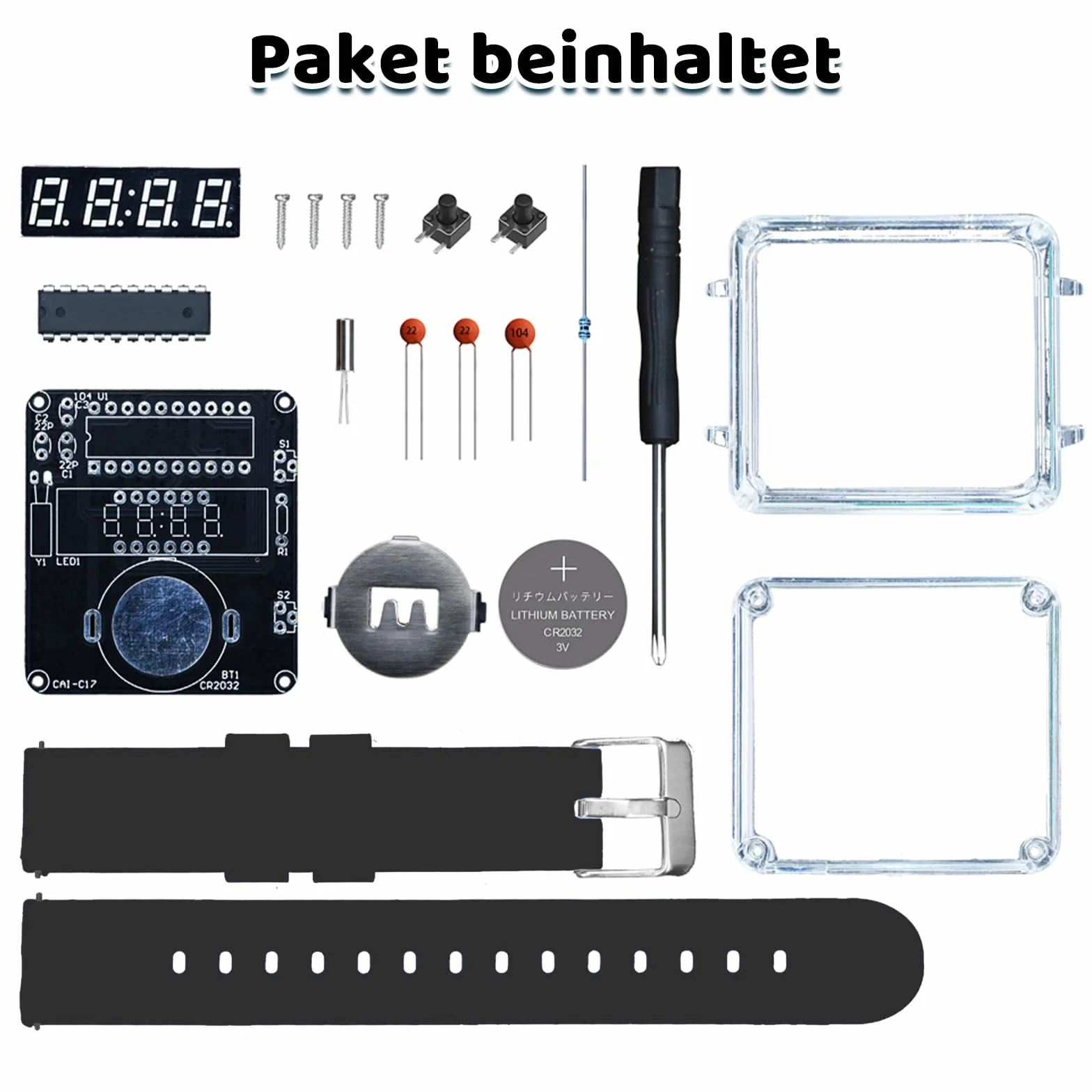 Elektroniczny zegar DIY z 4-cyfrowym wyświetlaczem LED zestaw do lutowania przezroczysta obudowa