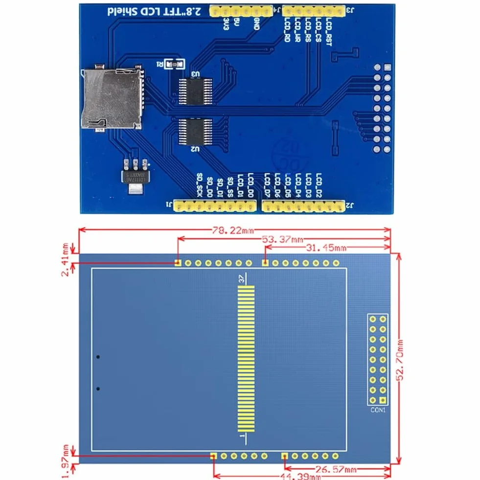 ProRock Ekran TFT 2.8" ILI9341 240x320 Arduino UNO R3