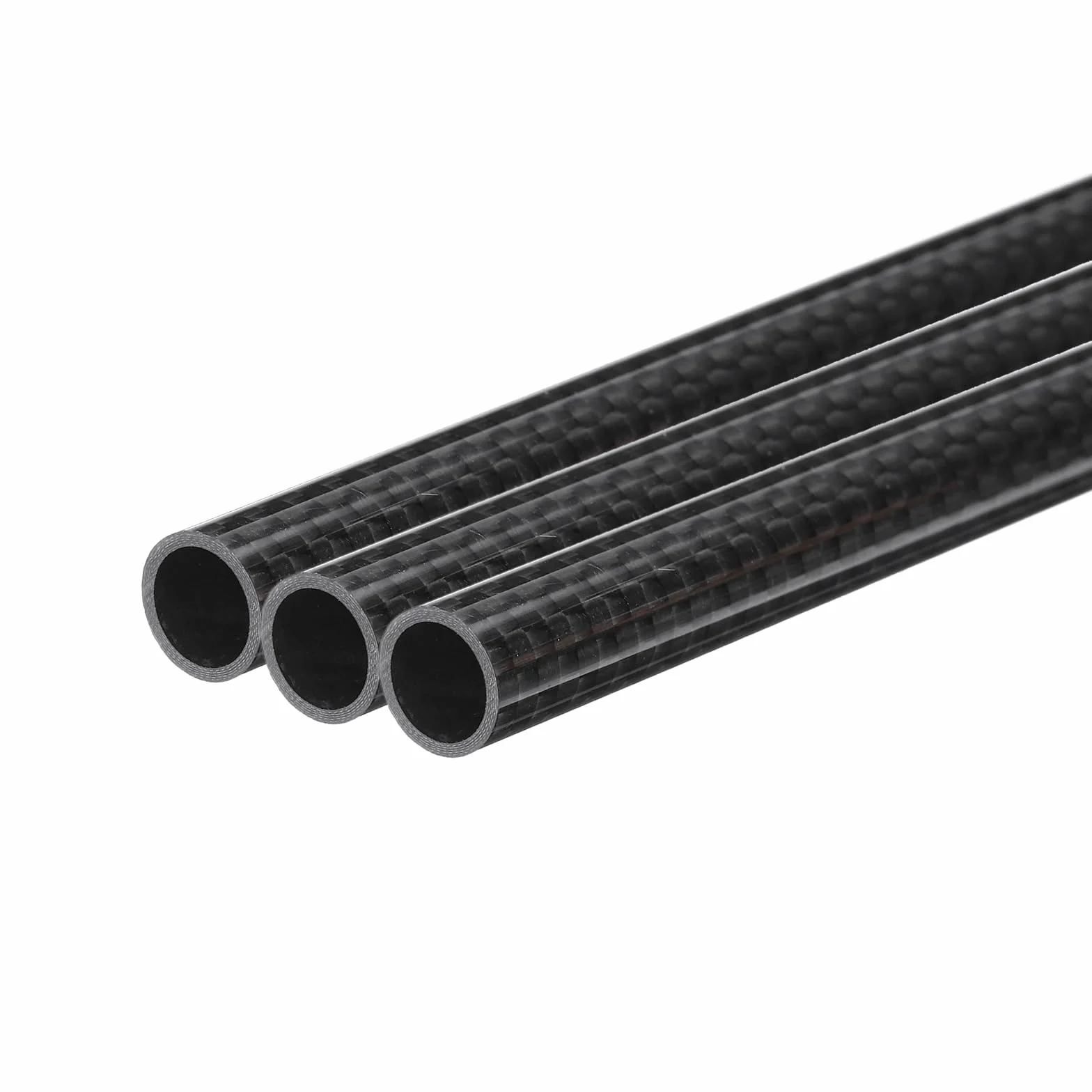QUARKZMAN 3 szt. rurek z włókna węglowego, 8 x 10 x 330 mm, polerowana powierzchnia, pręt 3K, owinięty włóknem węglowym, czysta okrągła rura, samoloty Rc, Multicopter, Quadcopter, 3 szt