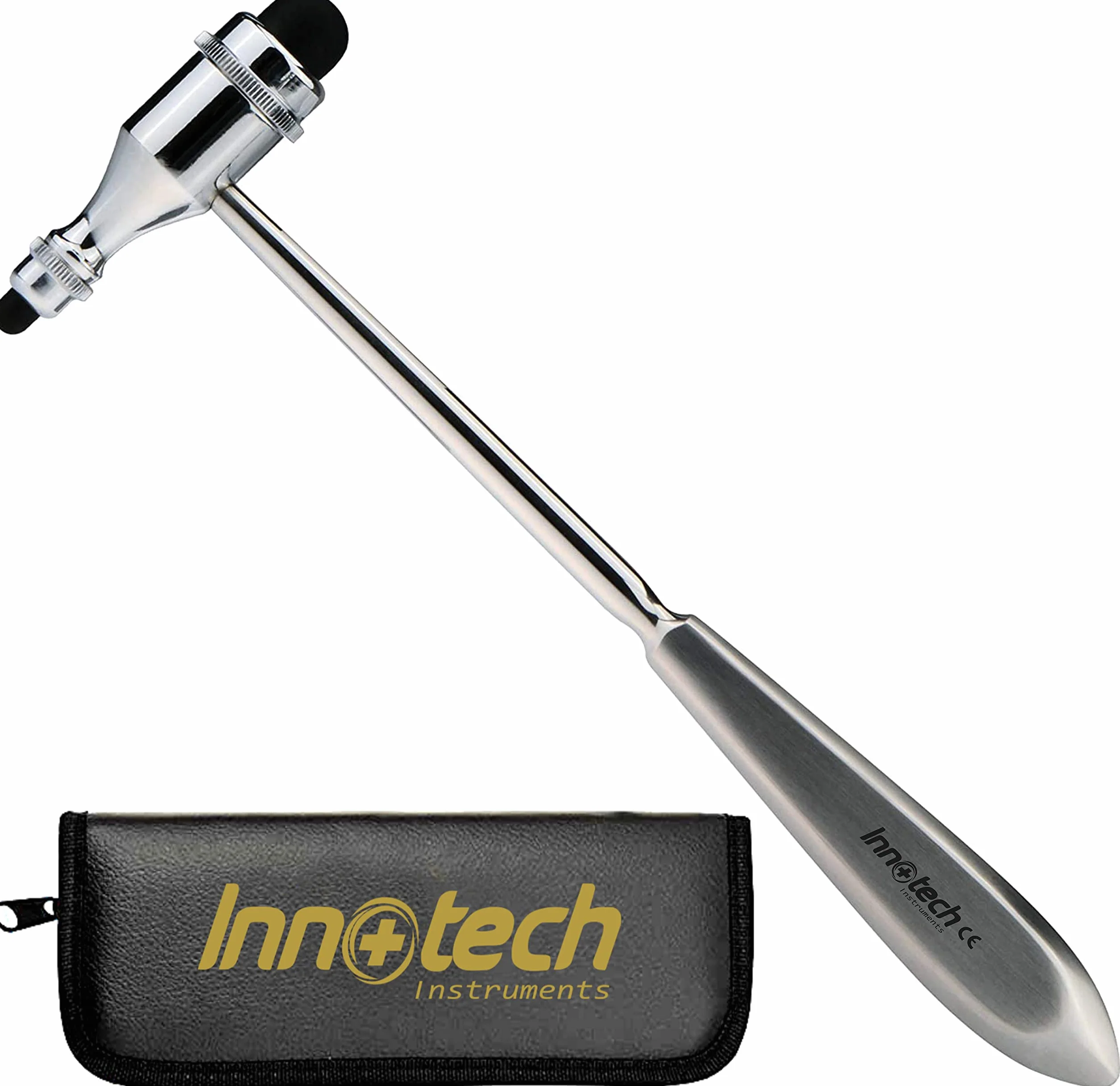 Innotech Tromner młotek refleksyjny z wbudowanym pędzlem, HDP, czarny