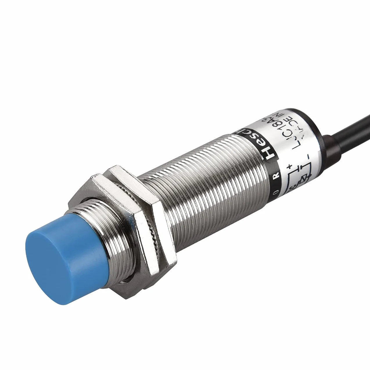 Heschen M18 Pojemnościowy czujnik zbliżeniowy LJC18A3-B-Z/AY Nieekranowany 1-10mm 10-30VDC 200mA PNP NC 3 przewody