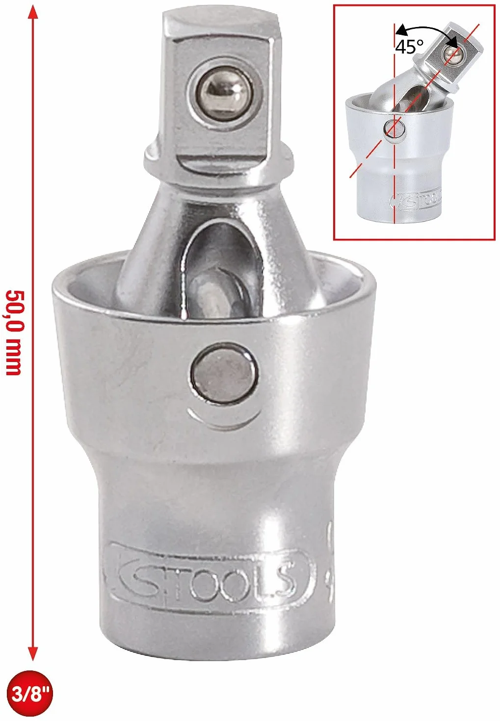 KS Tools 917.3850 Przegub kulkowy, 3/8"