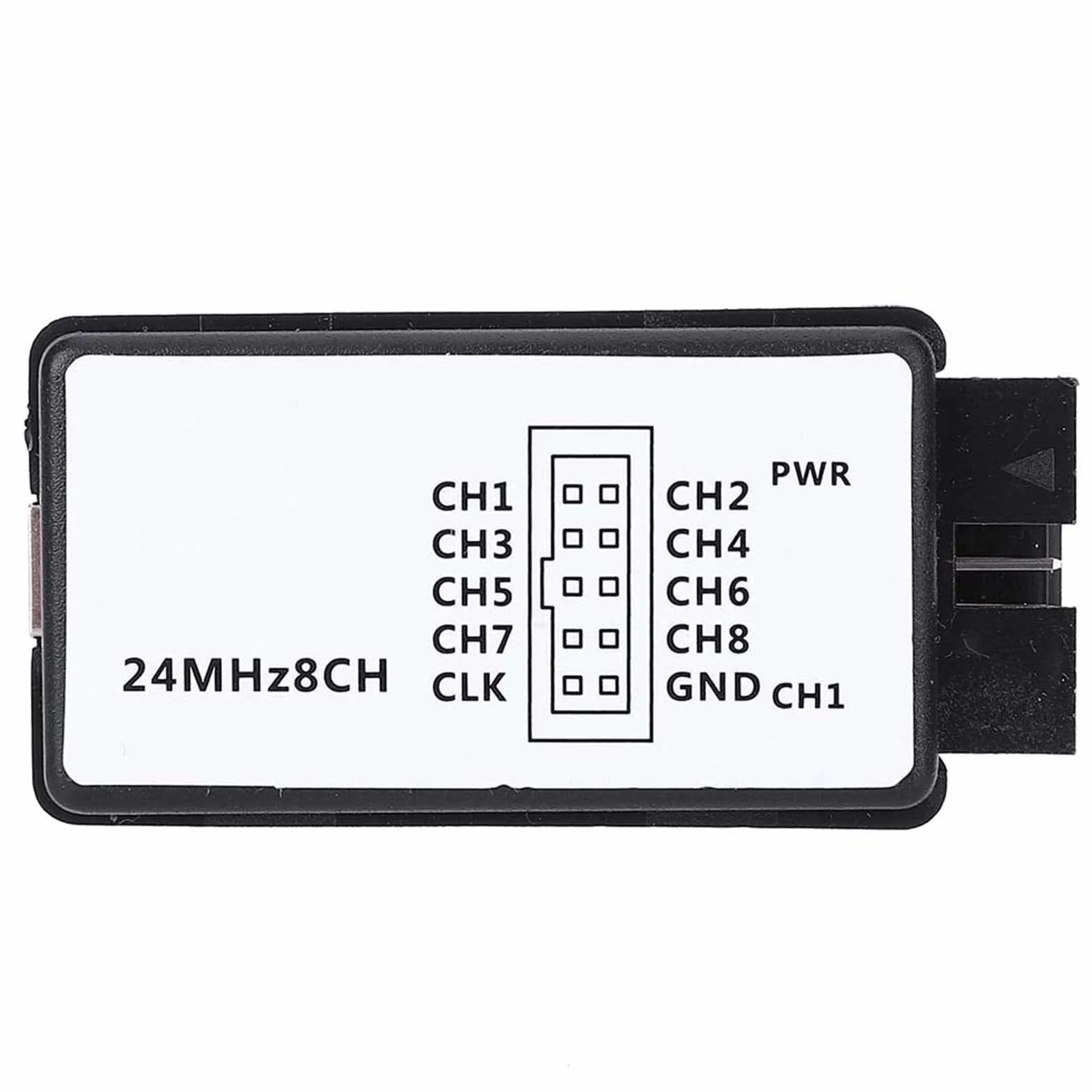 Analizator Stanów Logicznych 8-Kanałowy USB 24MHz Cyfrowy Kieszonkowy z 5PF Pamięcią Wejściową i Akcesoriami