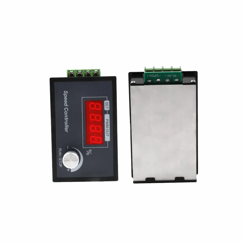Aideepen PWM regulator prędkości silnika DC, DC 6-60V 12V 24V 36V 48V 30A regulowany bezstopniowo sterownik regulator prędkości, regulator prędkości silnika z obrotowym przyciskiem