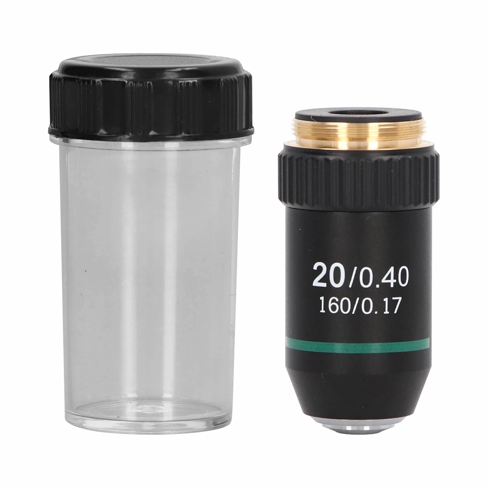 Obiektyw Mikroskopu Achromatyczny 20X, Mosiądz Chromowany, Interfejs 20.2mm