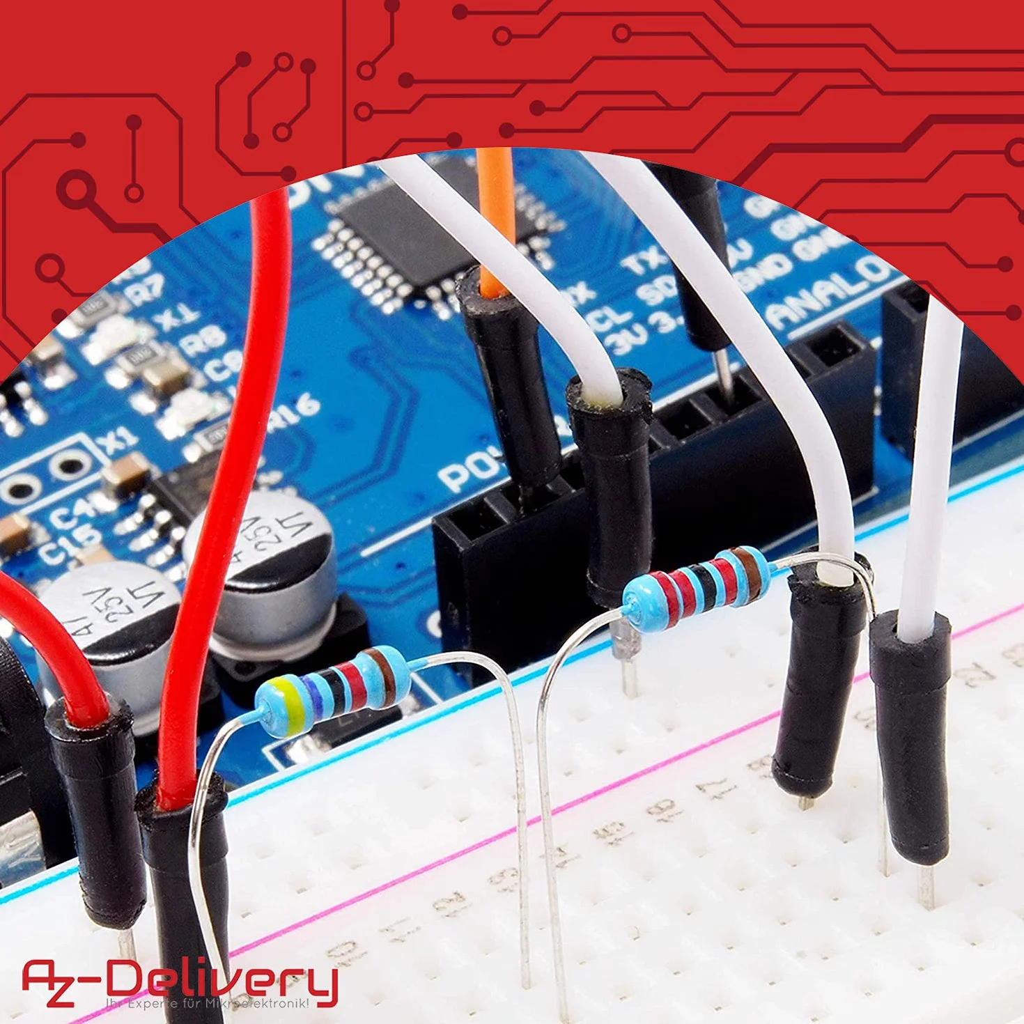 AZDelivery 5 x Rezystory Zestaw rezystorów 525 sztuk Asortyment rezystorów, 0 Ohm -1M Ohm kompatybilny z Arduino i Raspberry Pi w tym E-Book!