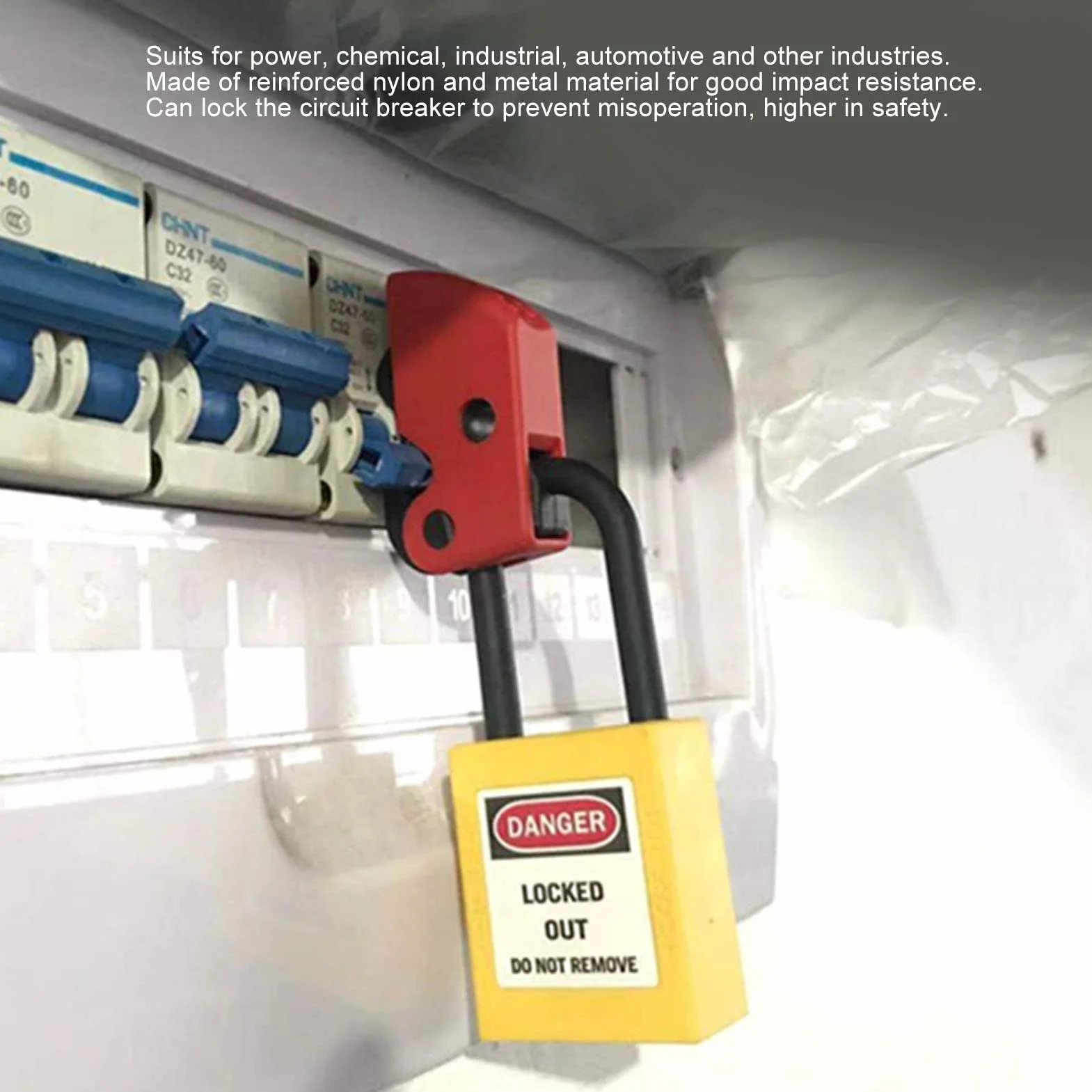 Zestaw Blokujący Tagout Loto Lock Out Tag Out Wyłącznik Zacisk