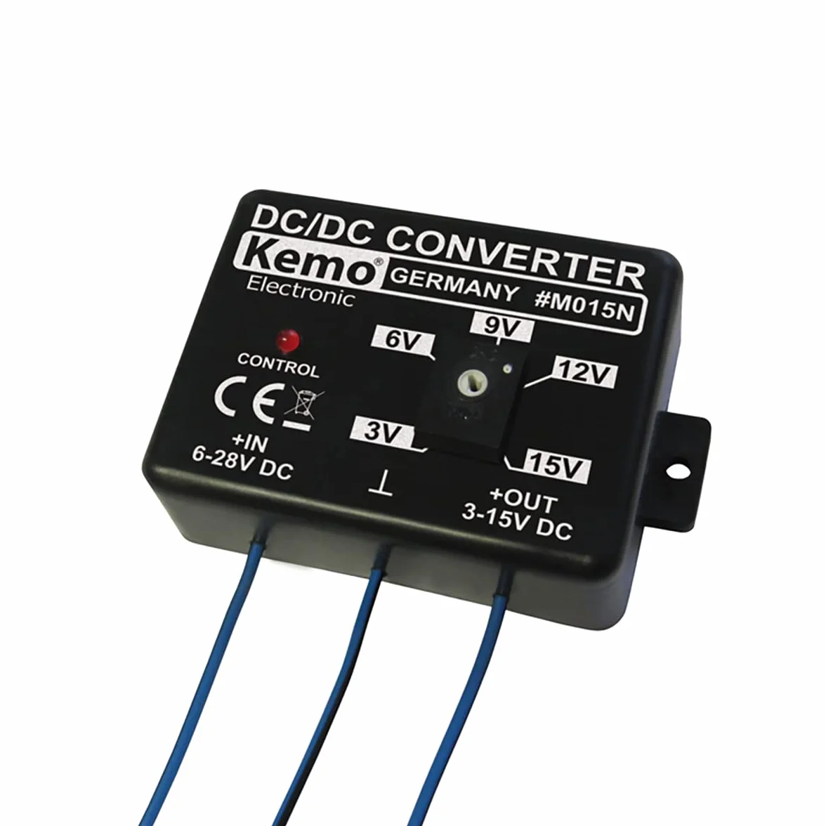 Kemo M015N Przetwornik Napięcia, Czarny, 6 – 28 V/DC