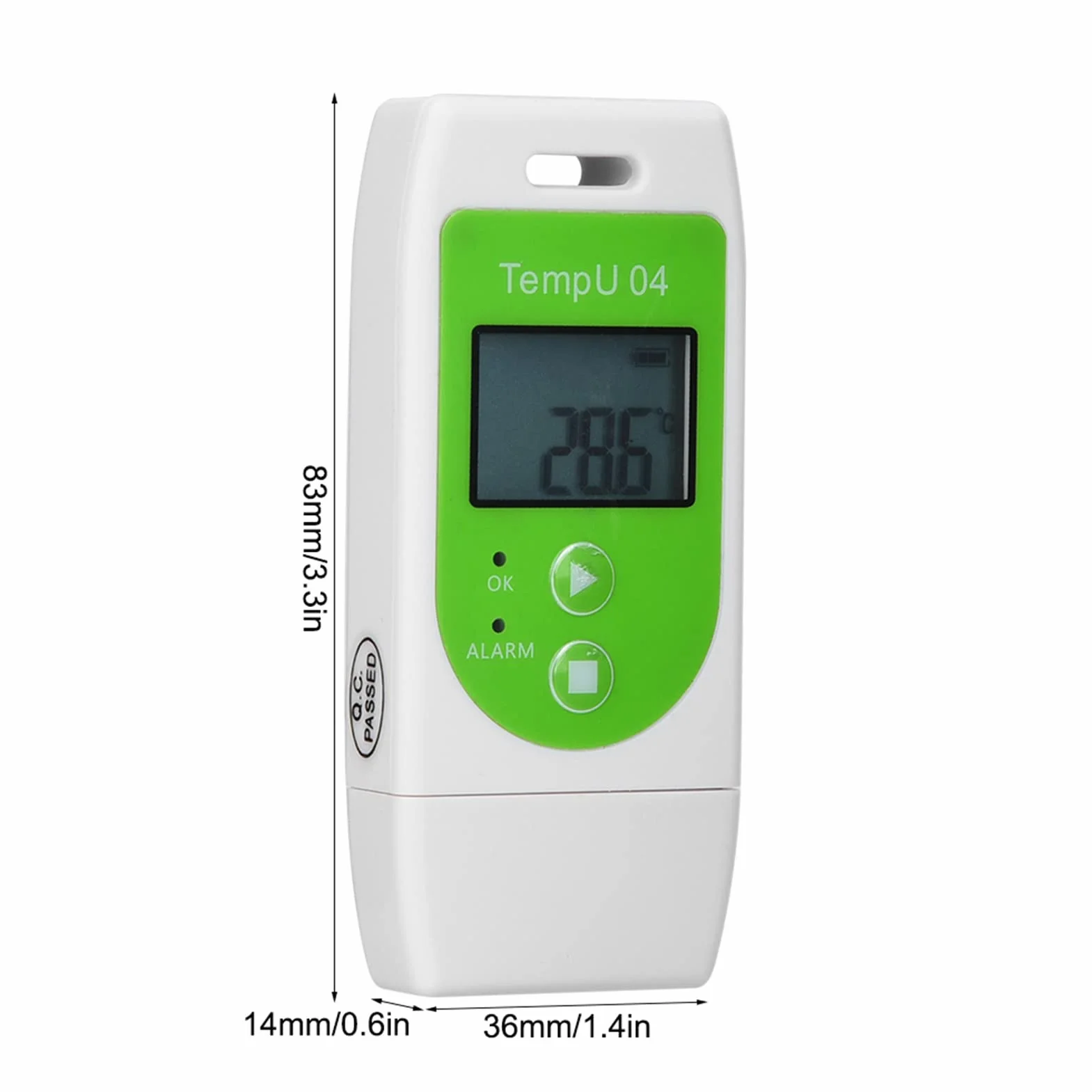 Cyfrowy Rejestrator Temperatury USB 32000 Punktów z Raportami PDF i CSV Wyświetlacz LCD