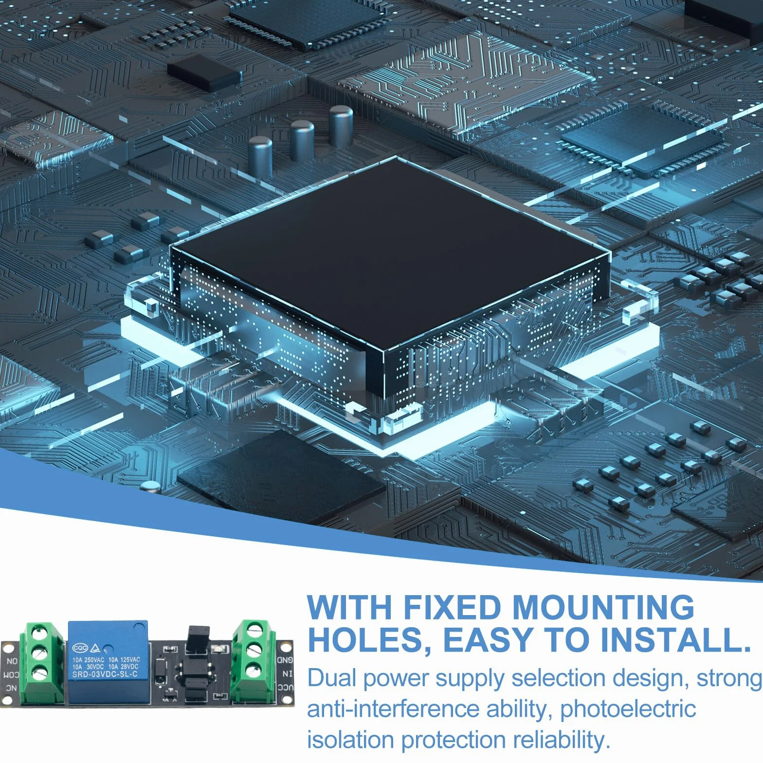 8 sztuk 3 V 1-kanałowy przekaźnik Power Switch, 1-kanałowy moduł wyłącznika sieciowego wysokiego poziomu wyzwalacza z optoopterem izolacją optyczną do IOT ESP8266