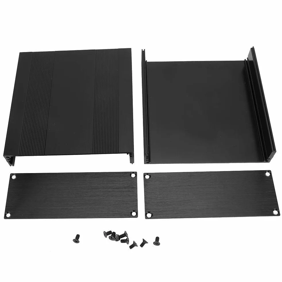 Obudowa aluminiowa czarna do projektu elektronicznego DIY dzielona