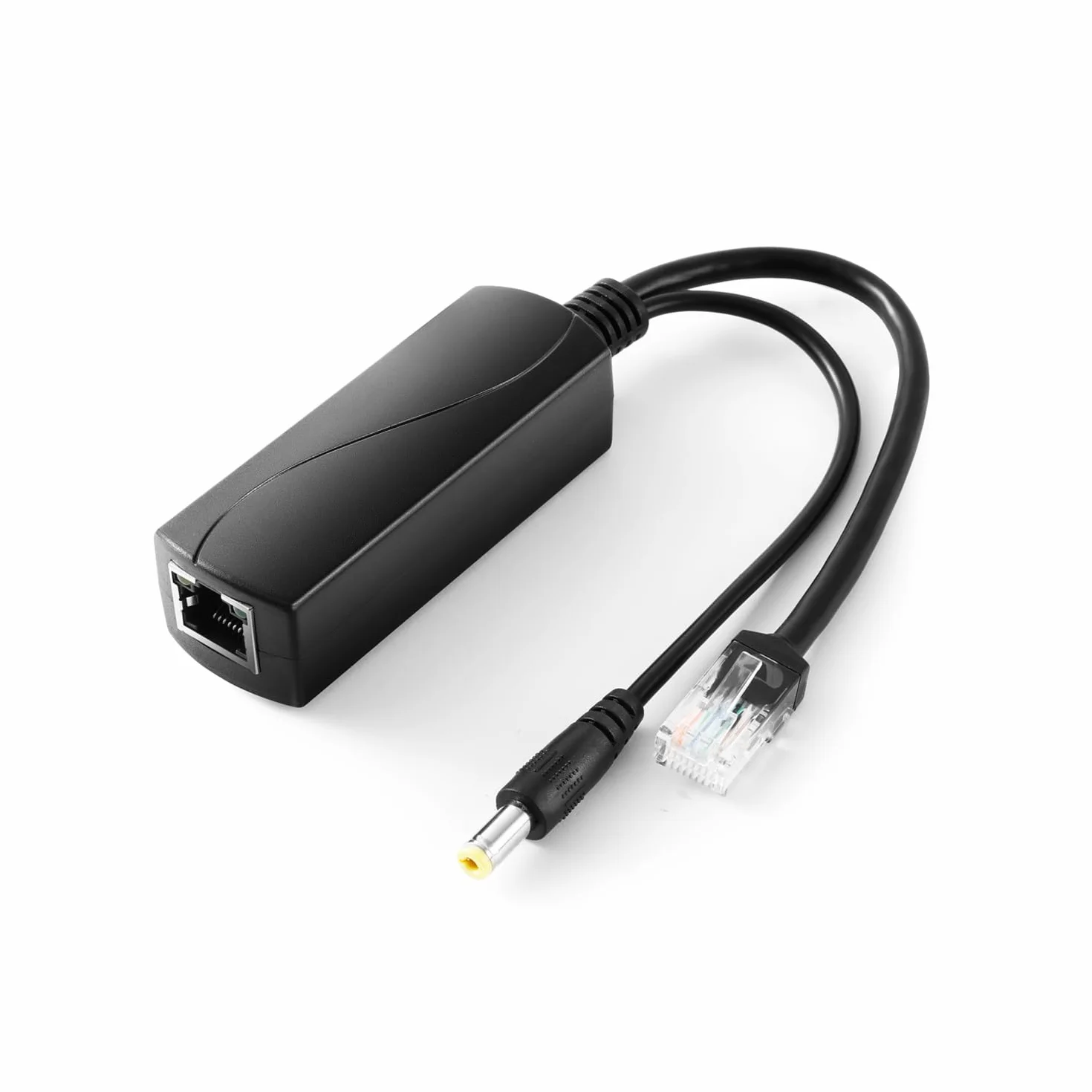 Rozdzielacz PoE Gigabit 36 W 12 V/3 A, DC 5,5 x 2,1 mm wtyczka PoE do DC 12 V/3 A, Gigabit Ethernet odpowiada IEEE802.3ft, Plug and Play (PS5712BG)