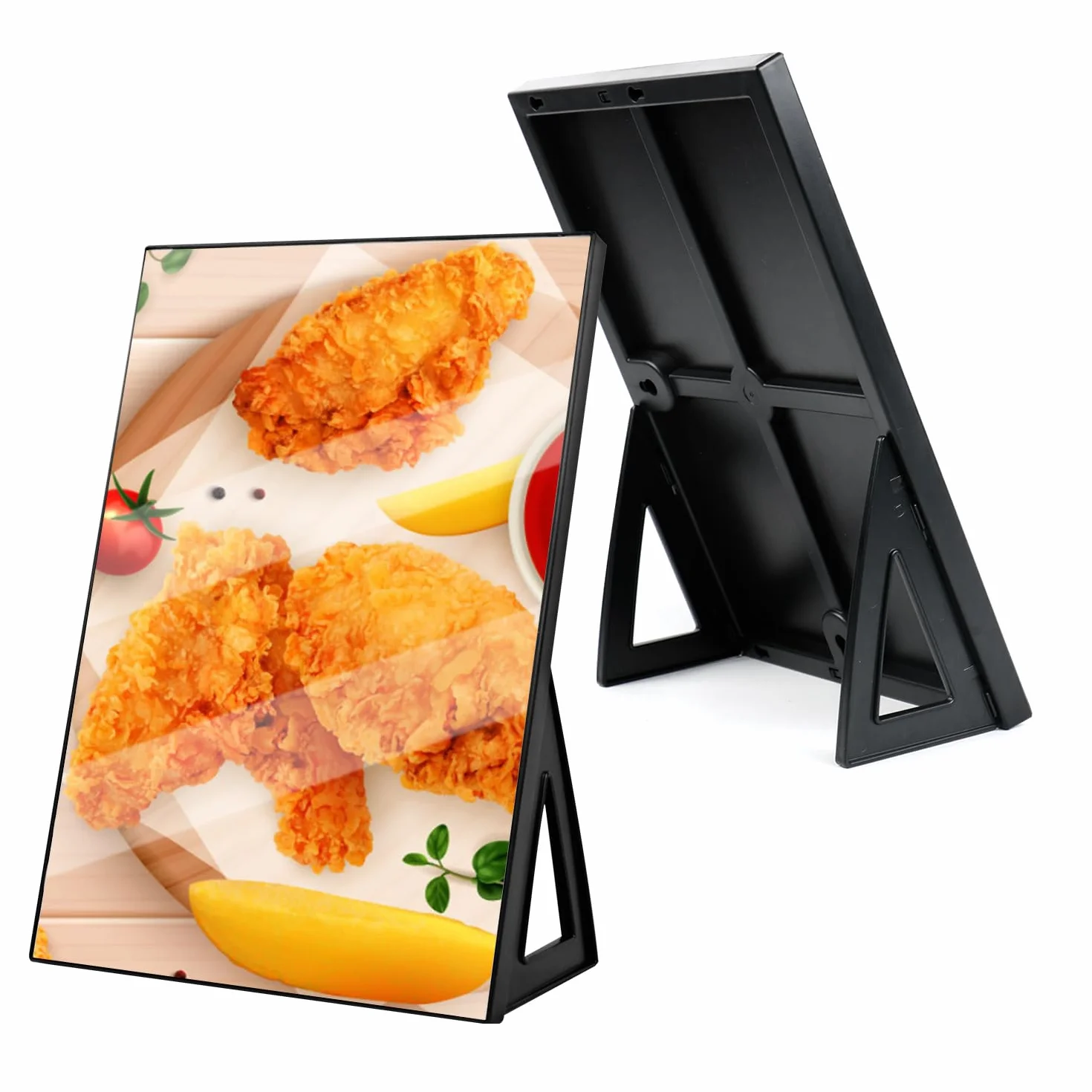 Stojak na menu A4, akrylowy wyświetlacz A4, na numery stołu weselnego, plakaty, ulotki, menu, poziomy i pionowy uchwyt na menu restauracji, czarny uchwyt na arkusze A4, 1 sztuka