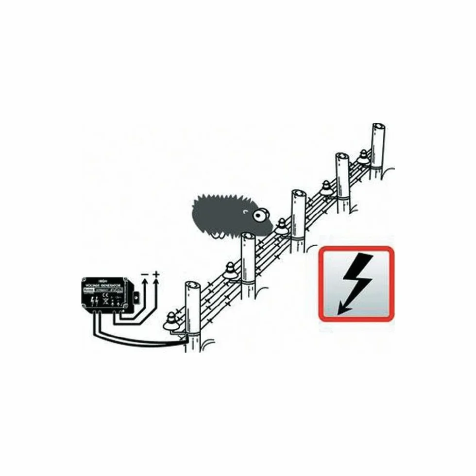 Kemo M062 mini ogrodzenie pastwiskowe, generator wysokiego napięcia 9-12 V/DC. Pulsujące, słabe wysokie napięcie 1000 V. Ogrodzenie elektryczne dla małych zwierząt, ochrona przed włamywaniem (dł. x