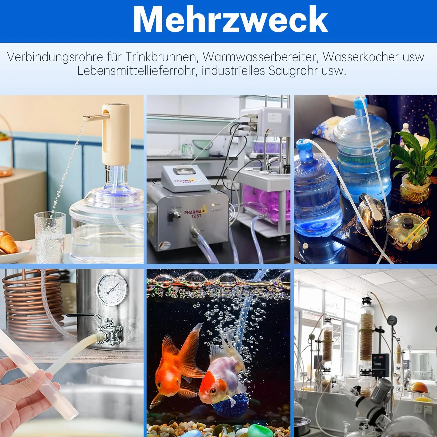 Przezroczysty wąż silikonowy do kontaktu z żywnością 4 mm ID x 6 mm