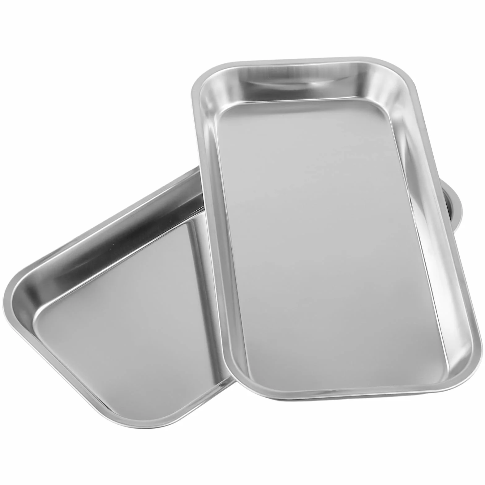 FUNSUEI tace ze stali nierdzewnej prostokątne 22,5 x 12 x 2 cm medyczne laboratoryjne