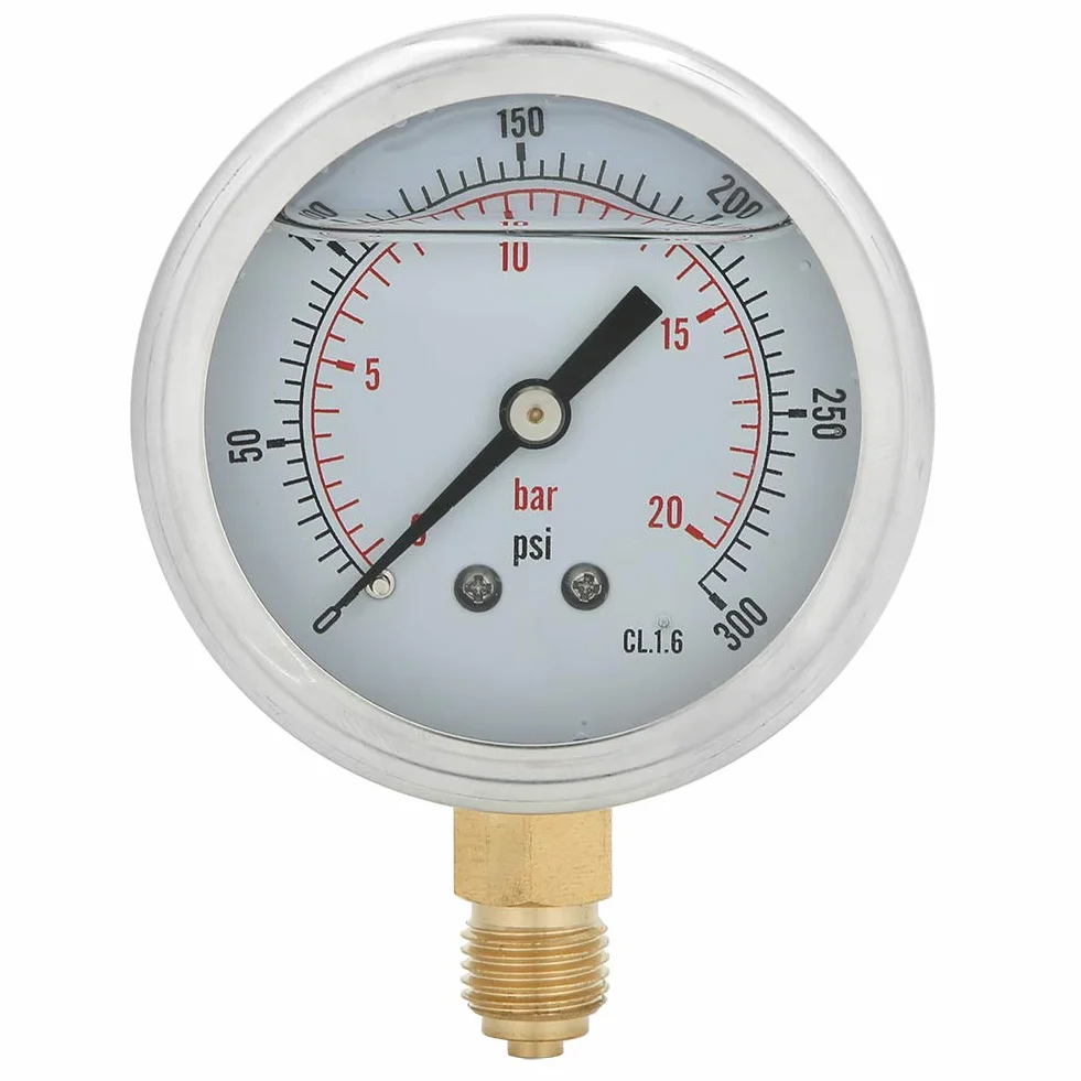 Manometr Promieniowy Y60 TS PGG604-20bar 1/4BSP Olejem Kadimendium 300 Bar Ciśnienie