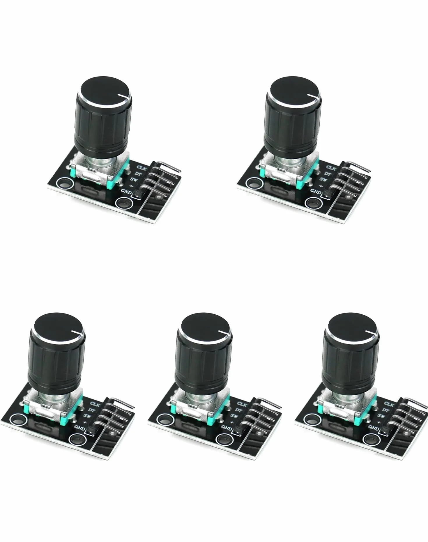 QWORK Moduł enkodera obrotowego KY-040 360 stopni z przyciskiem do Arduino