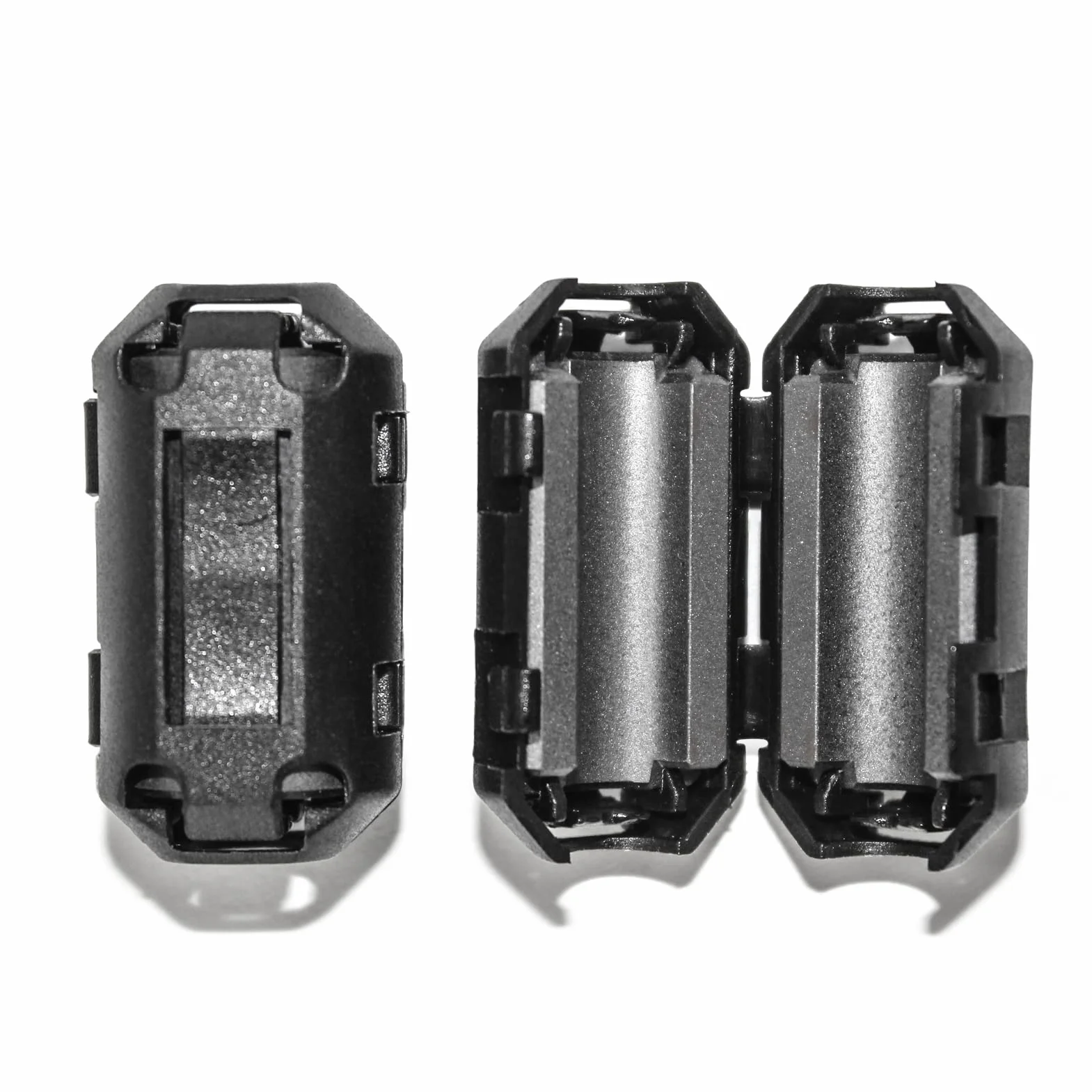 TOJOIN 10SZT Ferrite Bead Clip na Rdzeniu Ferrytowym Tłumik zakłóceń RFI EMI Pierścienie Ferrytowe Klips Kablowy do Telefonu, Telewizora, Głośnika, Radia USB, Sprzętu Audio Średnica Wewnętrzna 7 mm Czarny