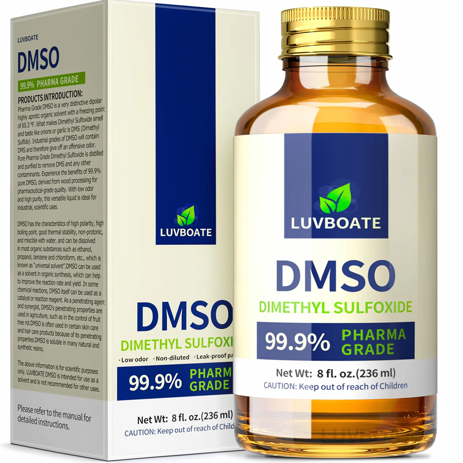 DMSO 99,9% 236ml dimetylosulfotlenek klasy farmaceutycznej - Bursztynowe Butelki